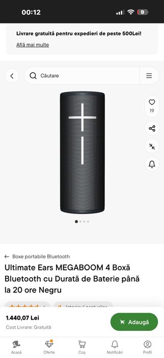 Boxa portabila Logitech Megaboom 4 ,impecabila !