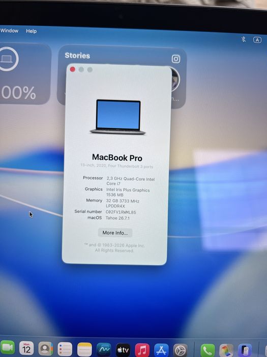Macbook pro 2020 INTEL