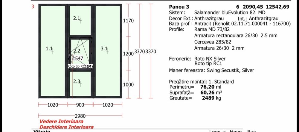 Tamplarie PVC noua