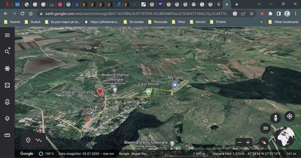 Teren 3,3 ha pentru viață la natură – livadă, liniște, Strunga Iași