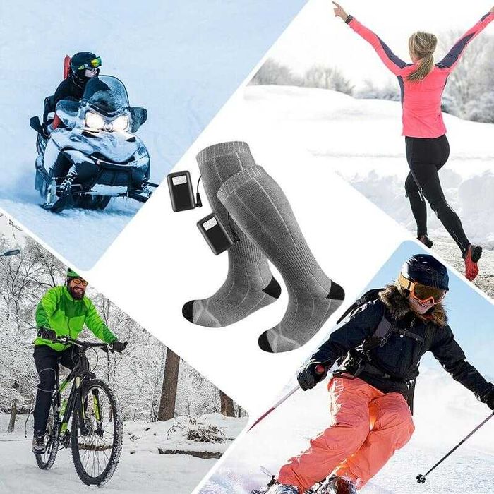 Зимни затоплящи чорапи с батерии и USB