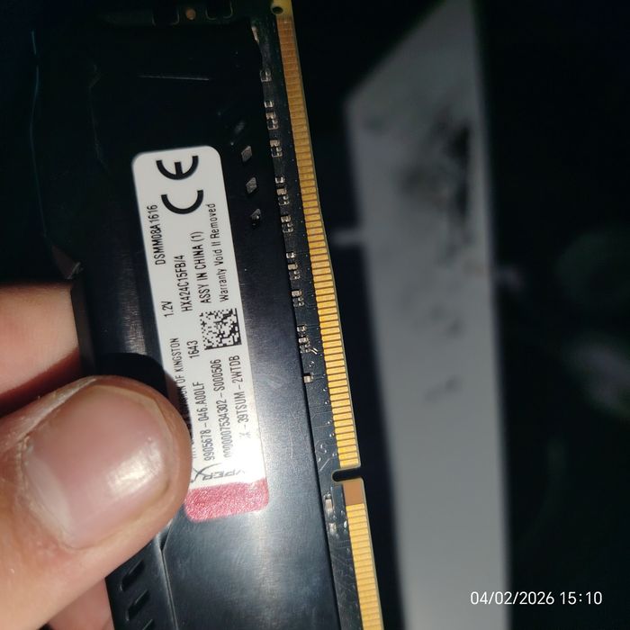 Ram ddr4 hyperx fury 4 gb