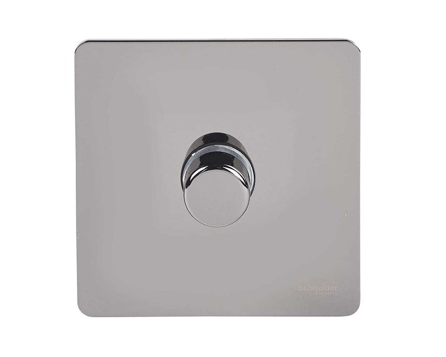 Variator lumina Schneider Electric screwless flat plate Black Nickel