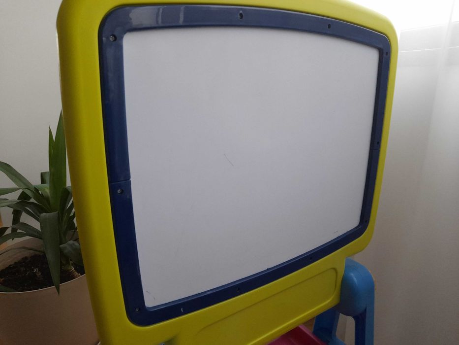 Детска дъска за рисуване и писане, бяла дъска магнитна, Playgo, голяма