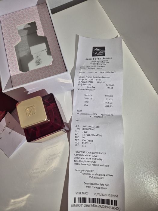 Baccarat Rouge 540 Extrait de Parfum -70ml- Cu Bon Fiscal