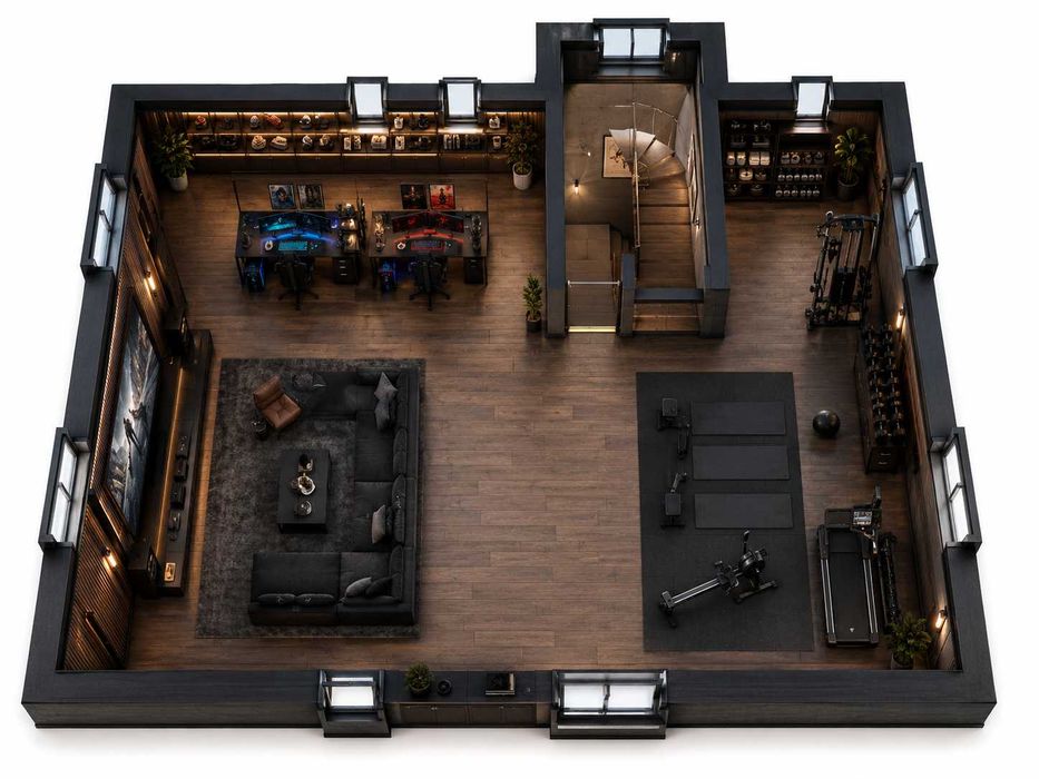 Casă individuală superbă 320 mp – mansardă fitness și gaming – demisol cramă și cămară – la 7-9 km de centrul Clujului – posibilitate de personalizare