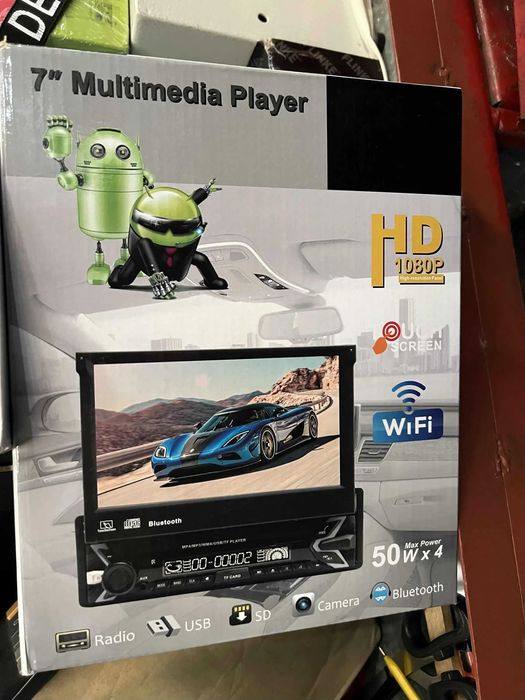 Радио мултимедия с изскачащ дисплей Android 15 MOSFET 50Wx4 7 инча, CarPlay/Android Auto
