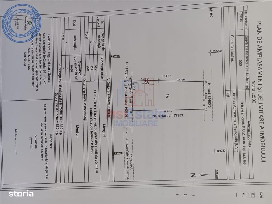 OCAZIE! Str Podisului  TEREN 550mp  intravilan utilitati aproape lot d