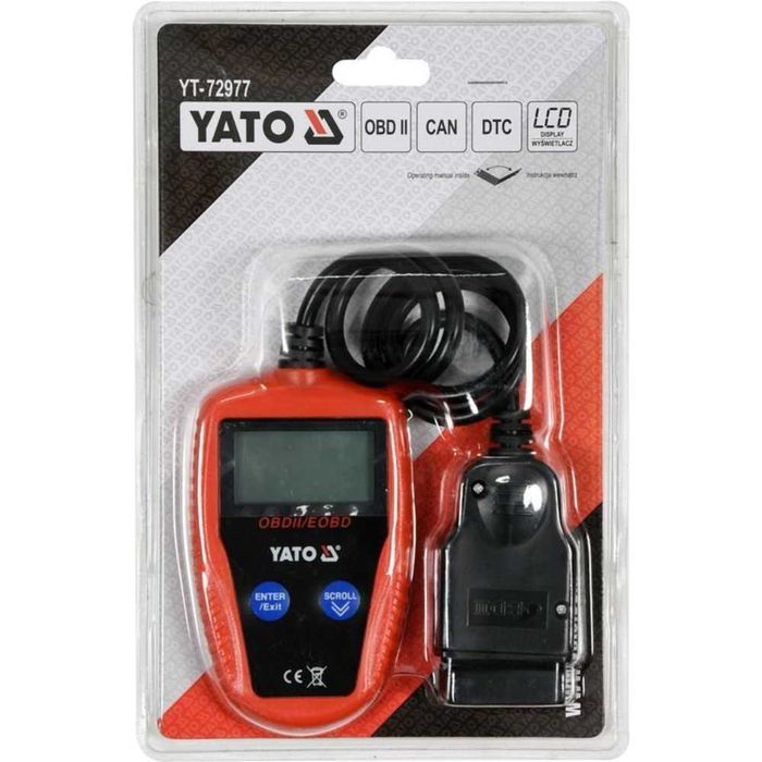 Уред за автомобилна диагностика YATO OBD II - EURO YT 72977