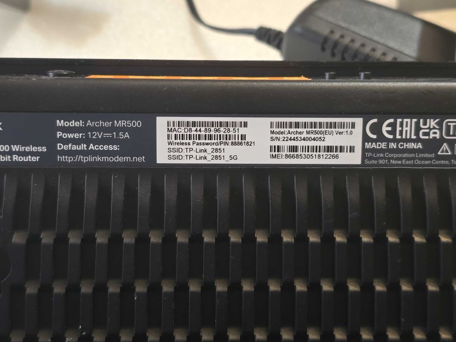 Modem Wireless TP-Link Archer MR500 4G+ Cat6 AC1200 Dual Band, MU-MIMO