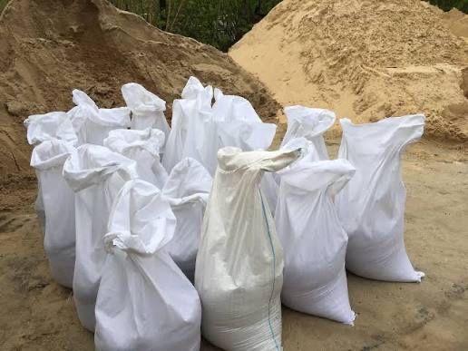 Песок, щебень в мешках по 40кг