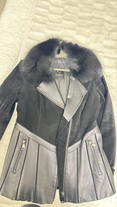 Кожанка замше и кожа