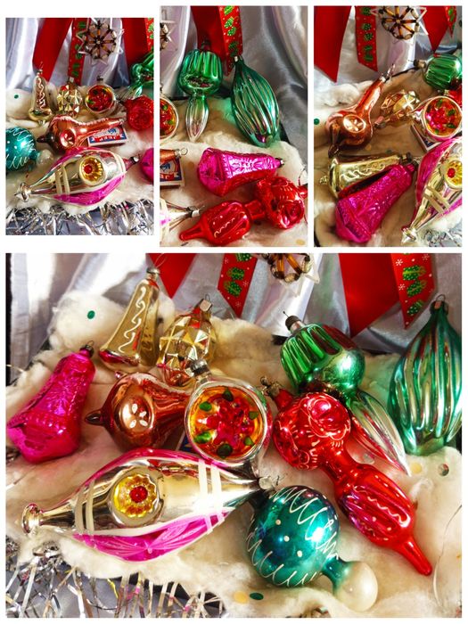 Винтажные елочные игрушки, стекло СССР,ГДР