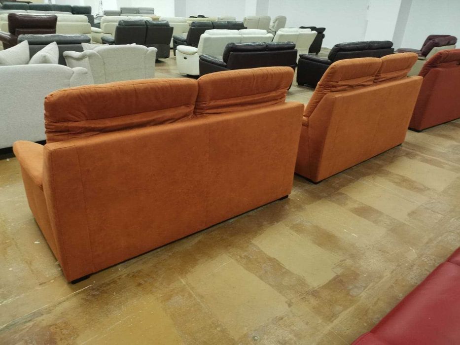 ПРОМОЦИЯ!!! Две тройки от плат алкантара, цвят оранжев "Memphis"