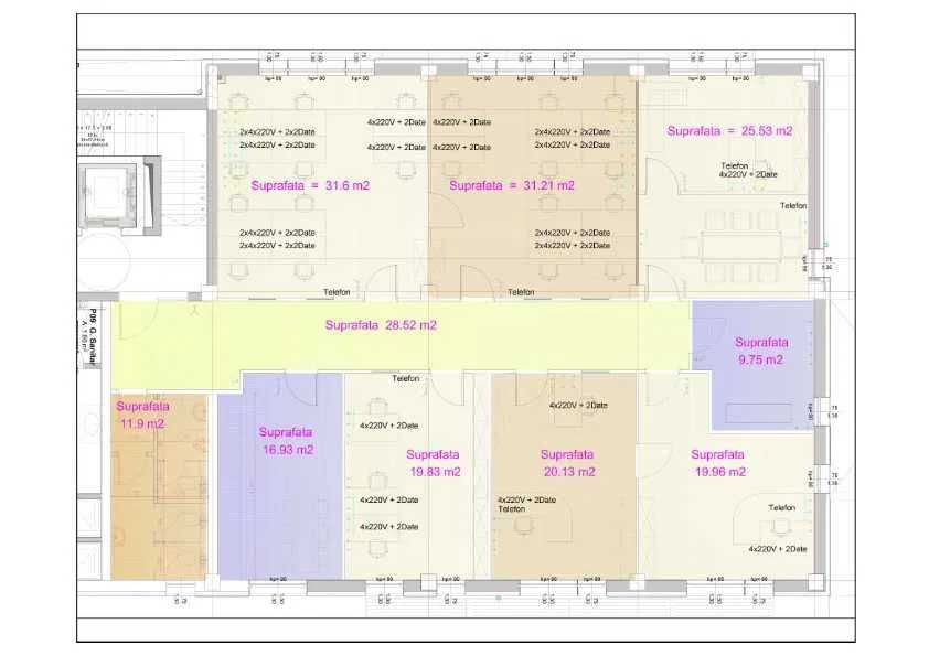 De vânzare spațiu de birou 212 mp amplasat pe Calea Turzii la parter, str. Grigore Moisil, nr. 12