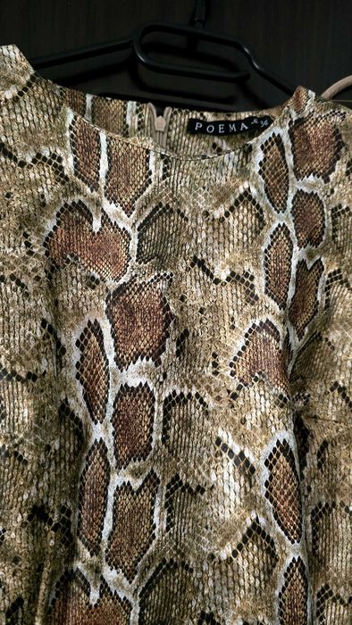 Rochiță Poema (+ plovar lung Italia cadou) midi animal print