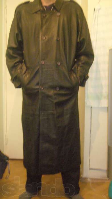 Плащ кожаный мужской