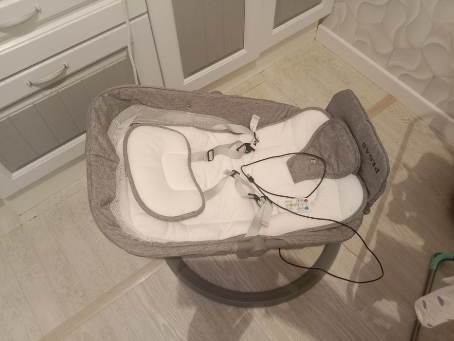 Шезлонг PEGAS Deluxe-multi-swing до 12 кг серый