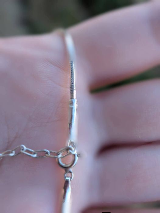 Vechi colier lant Milor din argint 925, pietre pretioase, copii