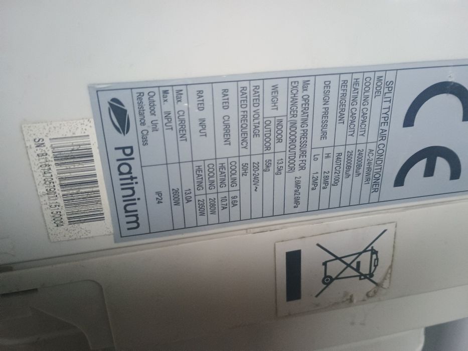 Sistem aer condiționat 24000btu stare buna