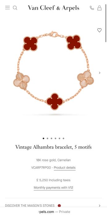 Van Cleef 5 Motifs Bracelet