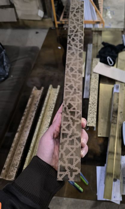 Latun va tilla rangli dekor buyumlarini yasash va o‘rnatish