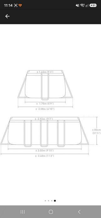 Piscină Intex Prism Frame 300×175×80 cm + pompă + scară | Stare excelentă