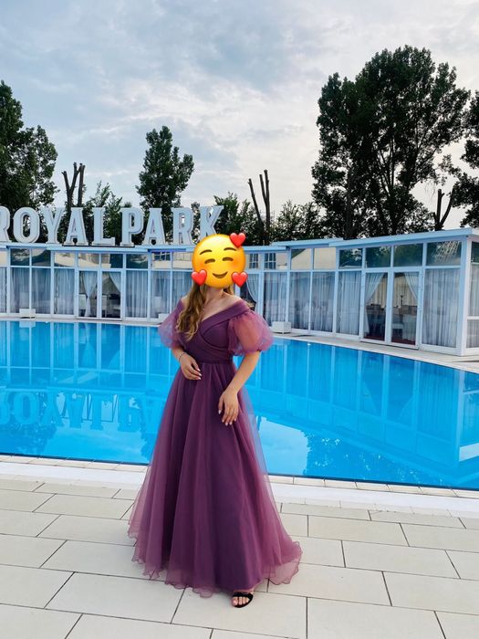 Rochie de nașă, soacră, rochie de bal/ banchet, deosebită, trenă