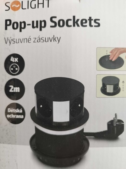 Corp prize incorporabil in mobilier, sistem pop-up, 4 prize 230v