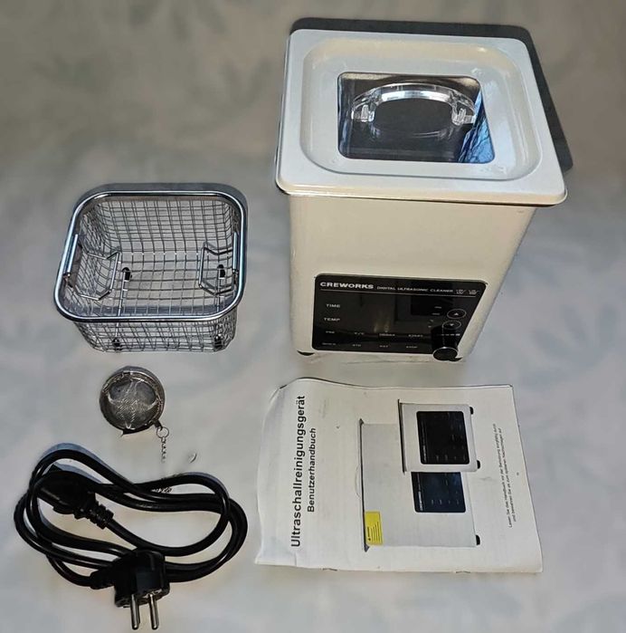 Професионална ултразвукова вана CREWORKS 2L – 40kHz, с подгряване