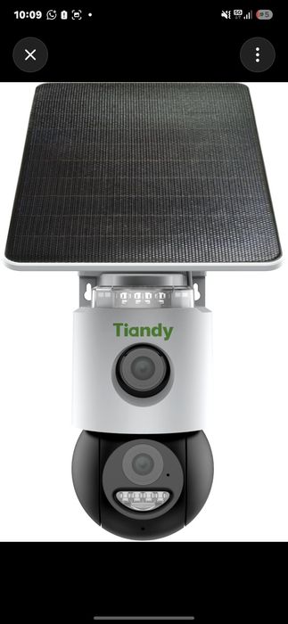 4G камера видеонаблюдения Tiandy 6MP с солнечной панелью | SIM | PTZ |