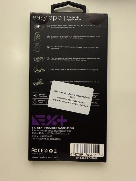 Защитно фолио Next One,Tempered glass screen protector Iphone 14 pro max