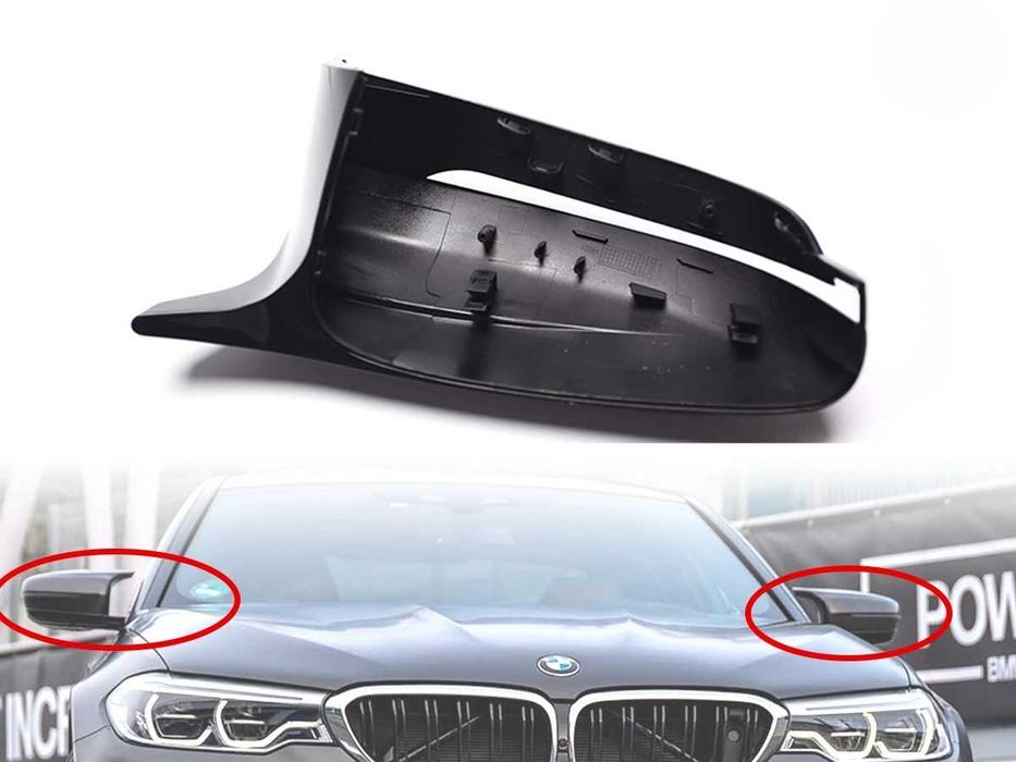 Capace oglinzi sport M negru lucios BMW seria 3 4 5 7 G11 G30 G20 G22
