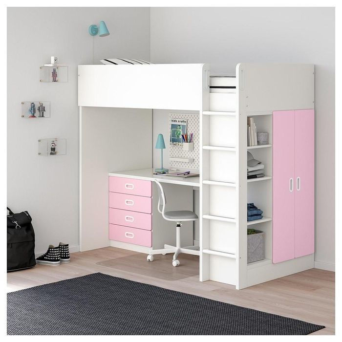 2 броя двуетажни легла с бюра Икеа