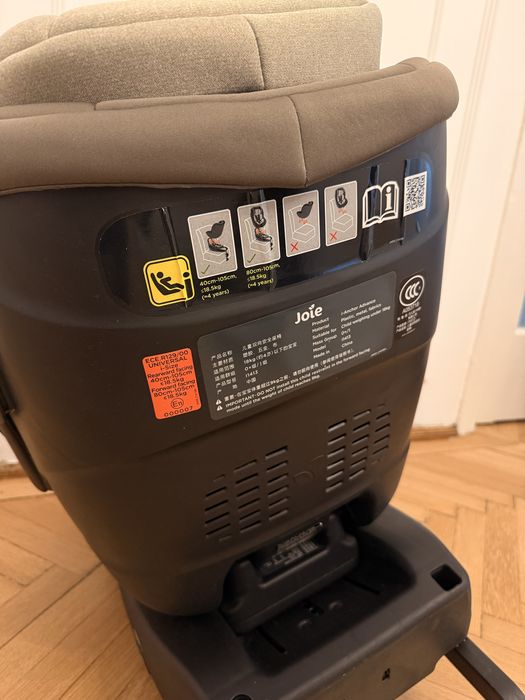 Scaun auto Joie I-Anchor Advance + baza isofix I-Base Advance, 40-105 cm, Wheat