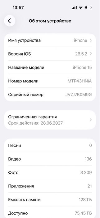 Iphone 15 почти новый 128 гб