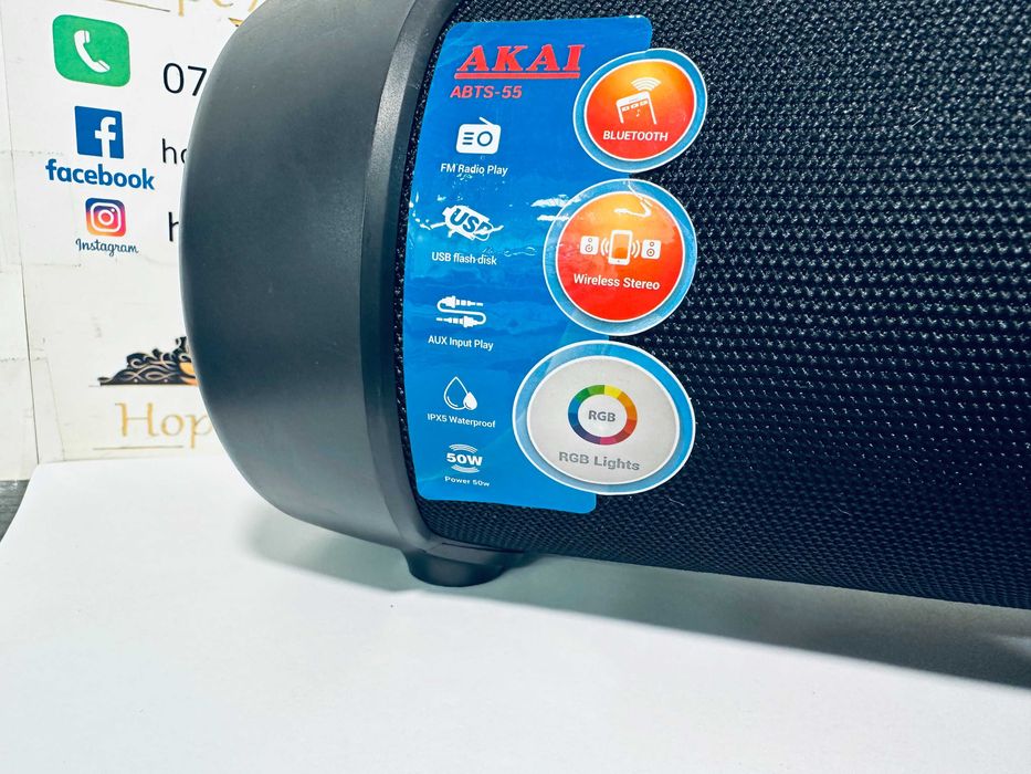 Hope Amanet P10/Boxa wireless portabilă AKAI ABTS-55 20W