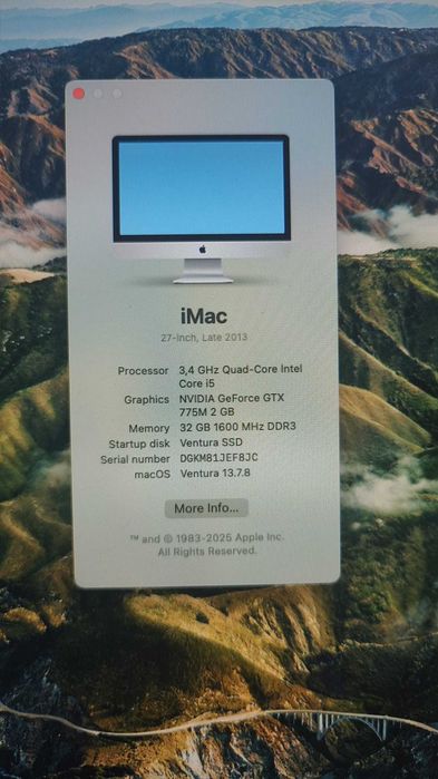 imac 27 inch late 2013