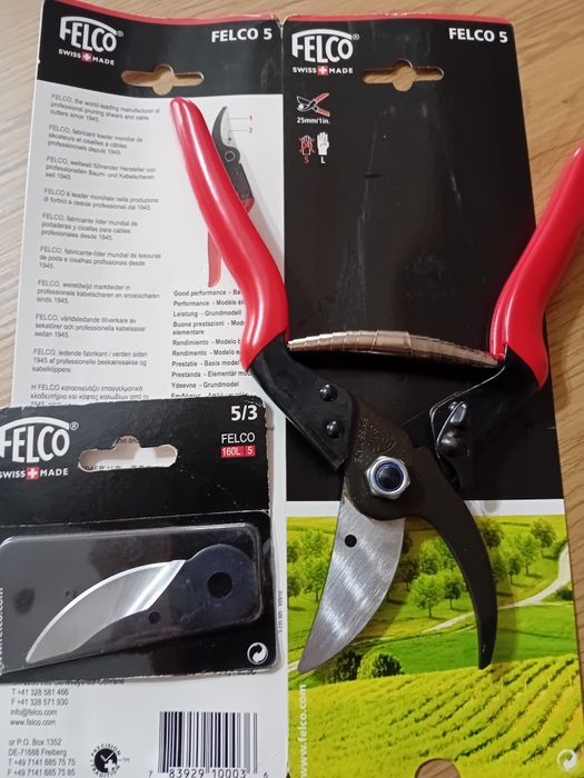Foarfeca profesionala Felco 5 + lama de rezerva