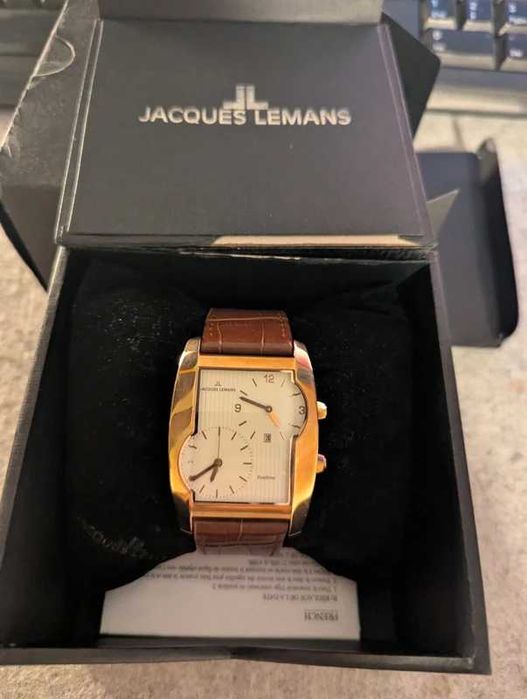 Ceas nou Jacques Lemans Classic Mogana Mens 1-1460 D France piele