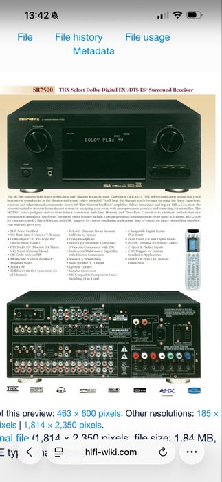 Amplificator marantz sr 7500