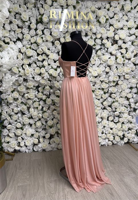 Официална рокля пудра / пепел от рози / розова