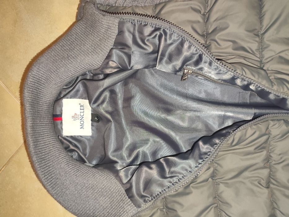 Cardigan Moncler Gri Cașmir și lână Merino Fisherman Knit