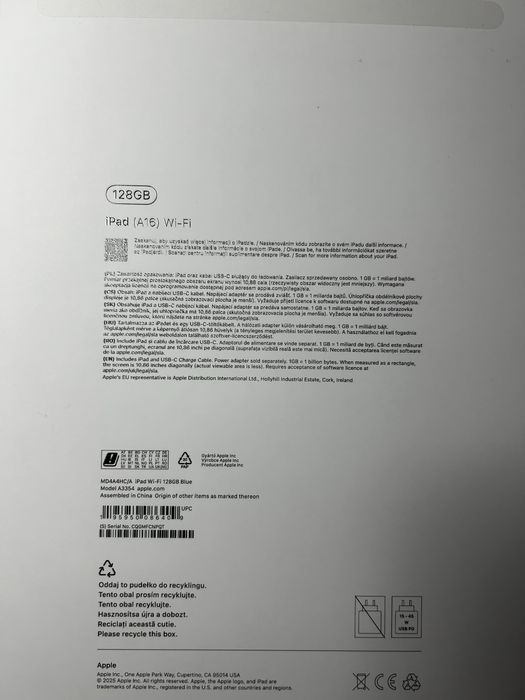 iPad A16, 128 GB; 100% sanatatea bateriei