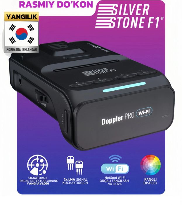 Radar-detektor SilverStone F1 DOPPLER PRO Wi-Fi