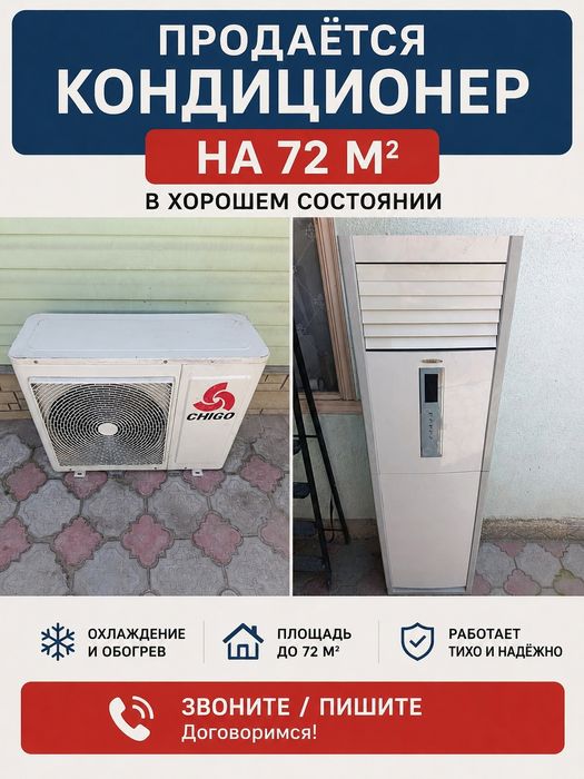 Кондиционер на 72 квадрата