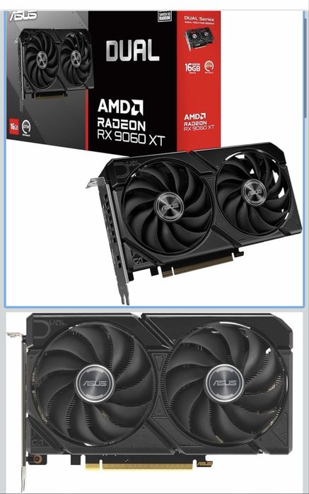 ГАРАНЦИОННА ASUS Dual Radeon RX9060XT 16G GDDR6 Gaming Видео карта геймърска