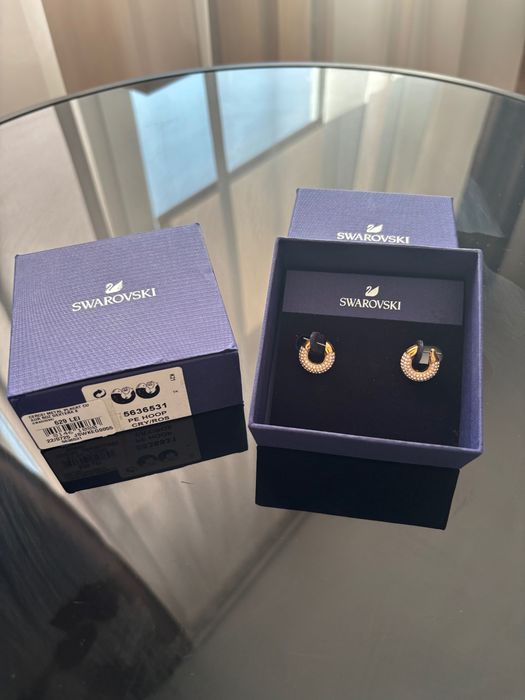 Cercei Swarovski suflați cu Aur