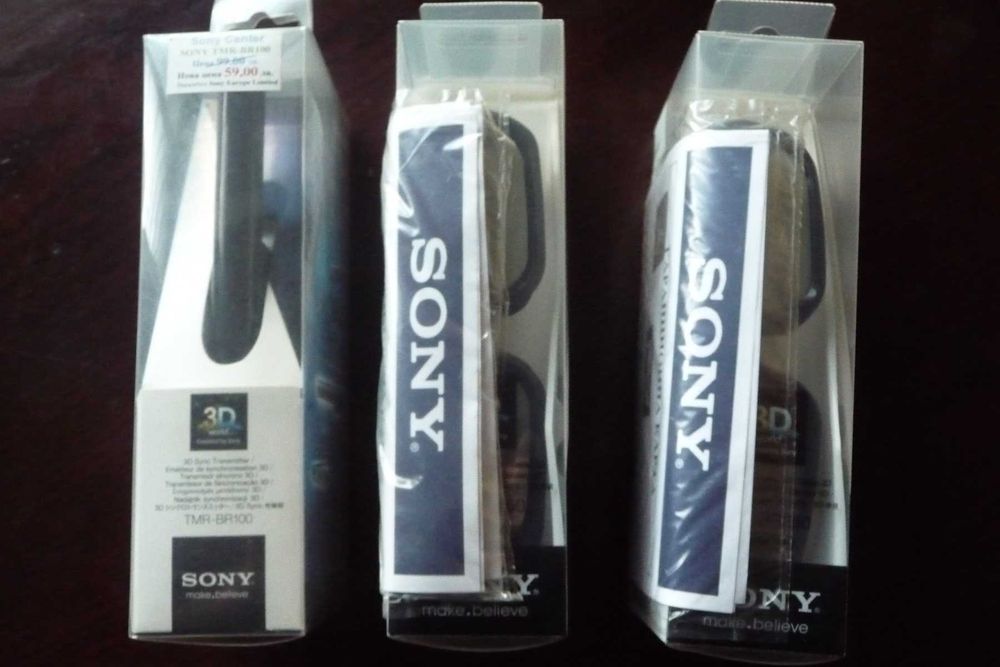 Продавам 3D очила Sony TDG-BR250 + трансмитер TMR-BR100