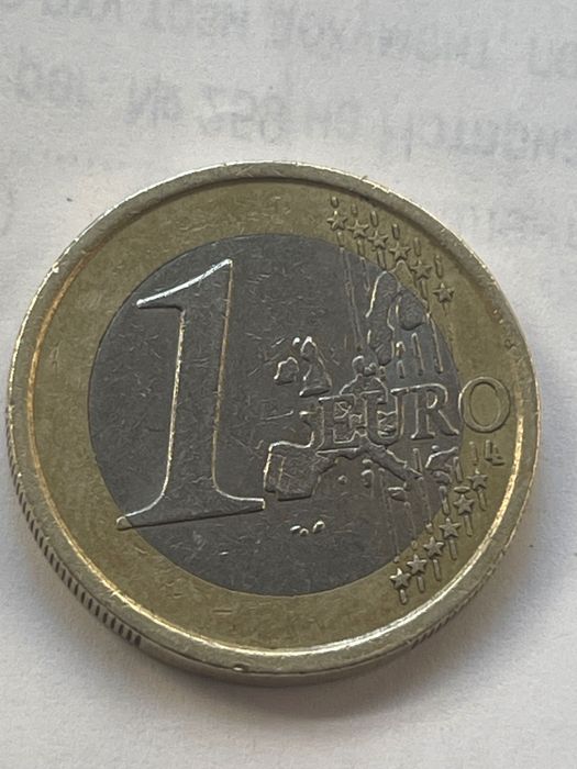 Монета 1 евро от 2002г Италия